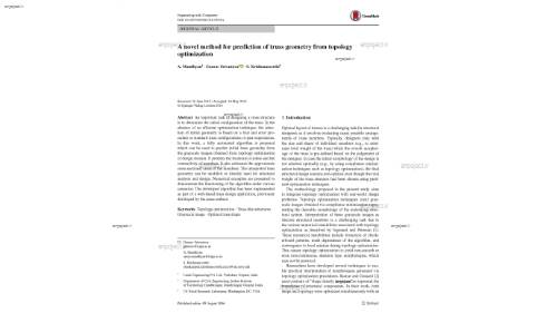 A novel method for prediction of truss geometry from topology optimization